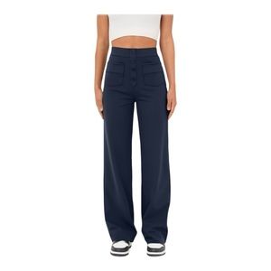 Halara High Waisted Straight Leg Pant Midnight Blue NWT